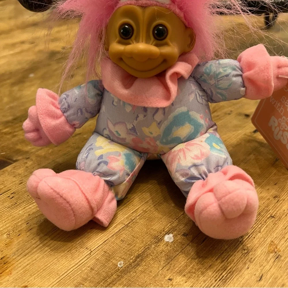 Russ Luv-Pet Pink Troll Doll with Bunny Ears 6” with Tags